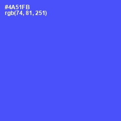 #4A51FB - Royal Blue Color Image