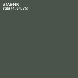 #4A544B - Gray Asparagus Color Image