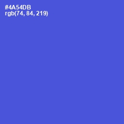 #4A54DB - Royal Blue Color Image