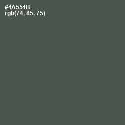 #4A554B - Gray Asparagus Color Image