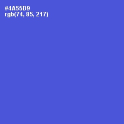 #4A55D9 - Royal Blue Color Image