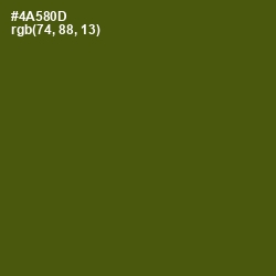 #4A580D - Verdun Green Color Image