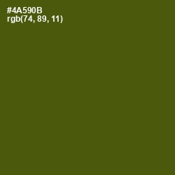 #4A590B - Verdun Green Color Image