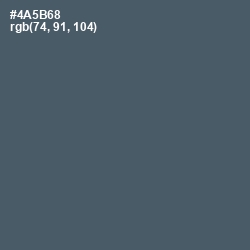 #4A5B68 - Fiord Color Image