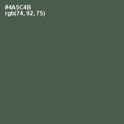 #4A5C4B - Gray Asparagus Color Image