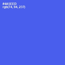 #4A5EED - Royal Blue Color Image