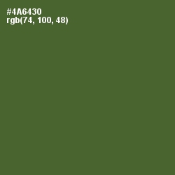 #4A6430 - Chalet Green Color Image