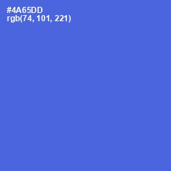 #4A65DD - Indigo Color Image