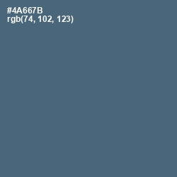 #4A667B - Blue Bayoux Color Image