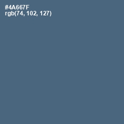 #4A667F - Blue Bayoux Color Image