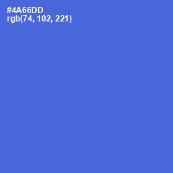 #4A66DD - Indigo Color Image