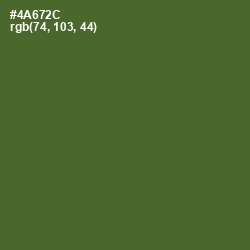 #4A672C - Chalet Green Color Image