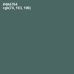 #4A6764 - Blue Bayoux Color Image