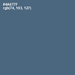 #4A677F - Blue Bayoux Color Image