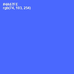 #4A67FE - Royal Blue Color Image