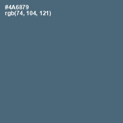#4A6879 - Blue Bayoux Color Image