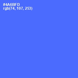#4A6BFD - Royal Blue Color Image