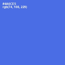 #4A6CE5 - Royal Blue Color Image