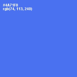 #4A71F0 - Royal Blue Color Image