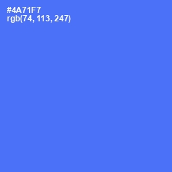 #4A71F7 - Royal Blue Color Image