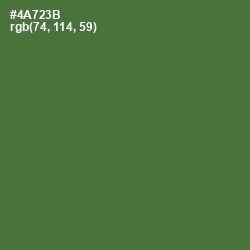 #4A723B - Chalet Green Color Image