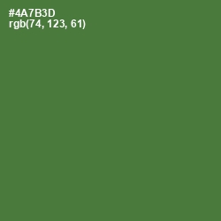 #4A7B3D - Chalet Green Color Image