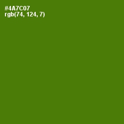 #4A7C07 - Green Leaf Color Image