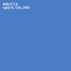 #4A7CC8 - Indigo Color Image