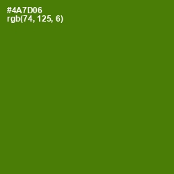 #4A7D06 - Green Leaf Color Image