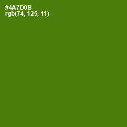 #4A7D0B - Green Leaf Color Image