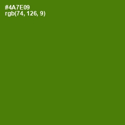 #4A7E09 - Green Leaf Color Image