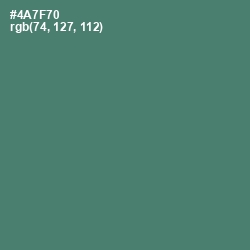 #4A7F70 - Faded Jade Color Image