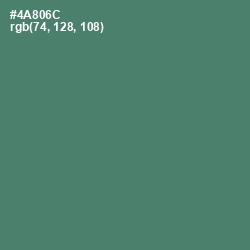 #4A806C - Viridian Color Image