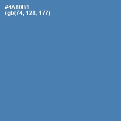 #4A80B1 - Steel Blue Color Image