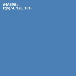 #4A80B5 - Steel Blue Color Image