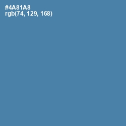 #4A81A8 - Steel Blue Color Image