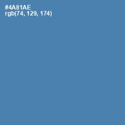 #4A81AE - Steel Blue Color Image