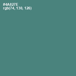 #4A827E - Viridian Color Image