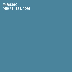 #4A839C - Smalt Blue Color Image