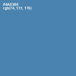 #4A83B0 - Steel Blue Color Image