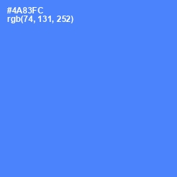 #4A83FC - Cornflower Blue Color Image