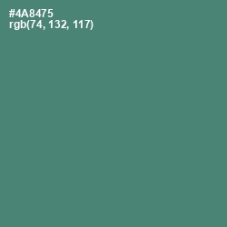 #4A8475 - Viridian Color Image