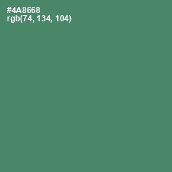 #4A8668 - Viridian Color Image