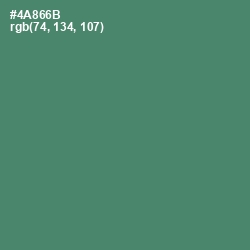 #4A866B - Viridian Color Image