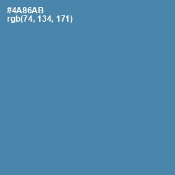 #4A86AB - Steel Blue Color Image