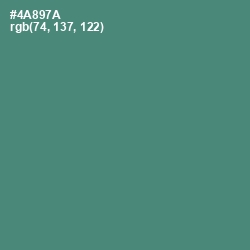 #4A897A - Viridian Color Image