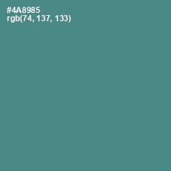 #4A8985 - Smalt Blue Color Image