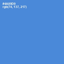 #4A89D9 - Havelock Blue Color Image