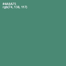 #4A8A75 - Viridian Color Image