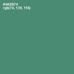 #4A8B74 - Viridian Color Image